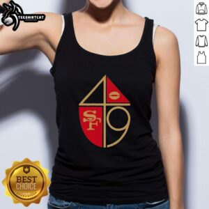 Original San Francisco 49ers football 1965 retro logo tank top featuring classic design and vibrant colors.