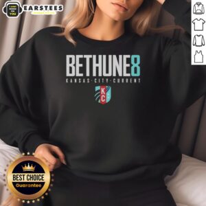 Alt Text: GooCroix Bethune 8 Kansas City Current Elite Sweatshirt in stylish design, perfect for sports fans and casual wear.