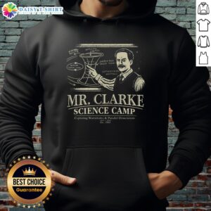 Pretty Mr. Clarke's Science Camp Hoodie featuring colorful designs and educational themes for young science enthusiasts.