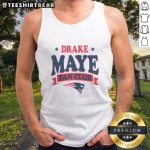 Top New England Patriots Drake Maye Fan Club tank top featuring team colors and logo, perfect for game day.