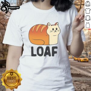 Original Cat Loaf Ladies Tee featuring a cute cat loaf graphic, perfect for cat lovers and casual wear.