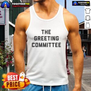 Good The Greeting Committee tank top featuring colorful band logo design on a stylish, casual fabric background.