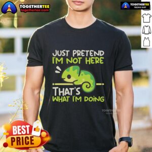 Premium Chameleon Not Here T-Shirt featuring vibrant chameleon graphics on a stylish, comfortable fabric.