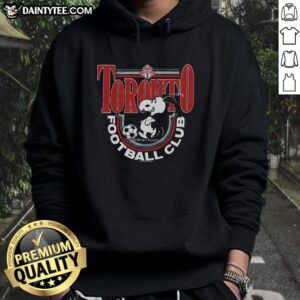 Official Peanuts Snoopy x Toronto FC hoodie featuring vibrant graphics and team logo, perfect for fans and stylish wear.