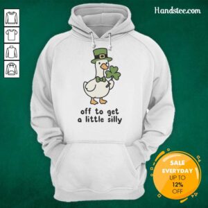 Nice Goose in a festive Saint Patrick's Day hoodie, ready for some silly fun and celebration.