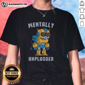 Top Mentally Unplugged Ladies Tee in soft cotton, featuring a stylish design perfect for casual outings and relaxation.