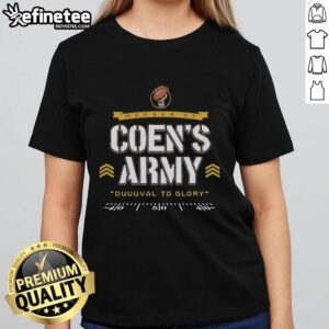Jacksonville Jaguars ladies tee for Josh Allen fans, celebrating Coen's Army and the Duuuval spirit.