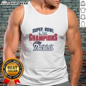 Official Super Bowl LX Champions New England Patriots football tank top featuring team logo and vibrant design.
