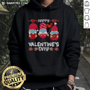 Happy Valentine's Day Valentine Gnome Hoodie featuring a cute gnome design, perfect for celebrating love and cozy style.