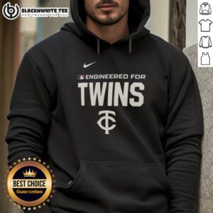Top Engineered for Minnesota Twins MLB Logo Hoodie in navy blue, featuring the official team logo and comfortable design.