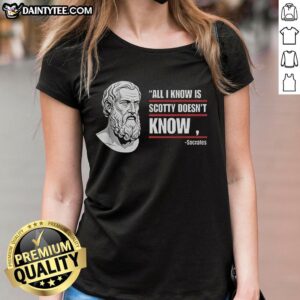 Nice All I Know Is Scotty Doesn't Know Ladies Tee featuring a fun graphic design for fans of the movie.