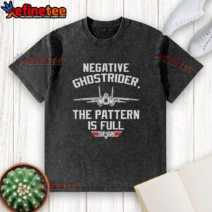 Official Negative Ghostrider The Pattern Is Full Top Gun washed t-shirt featuring a classic design and comfortable fit.