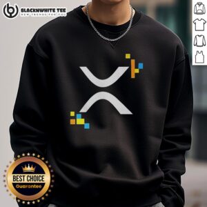 Hot XRP Ledger logo sweatshirt featuring a stylish design for crypto enthusiasts and fans of blockchain technology.