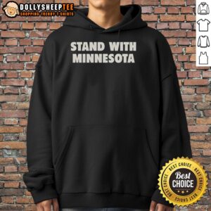 Original Stand With Minnesota Hoodie featuring a bold design, perfect for showing support and staying warm.