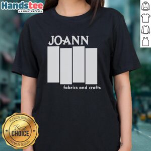 Official Joann Fabric and Craft ladies tee featuring a stylish design, perfect for crafting enthusiasts and casual wear.
