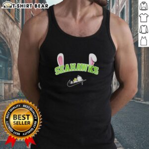 Pretty Seattle Seahawks X Snoopy Happy Easter tank top featuring vibrant colors and fun design for festive fans.