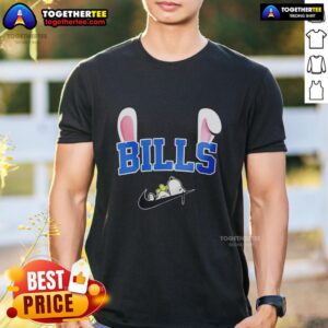Good Buffalo Bills X Snoopy Happy Easter T-Shirt featuring colorful graphics and festive design for fans celebrating Easter.