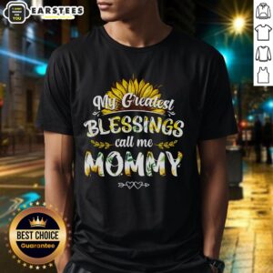 Good My Greatest Blessings Call Me Mommy flower t-shirt design featuring vibrant colors and a heartwarming message.
