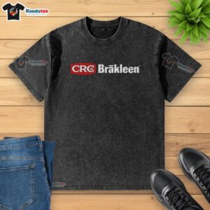 Original CRC Brakleen Logo on a Washed T-Shirt, showcasing a vintage design for automotive enthusiasts.