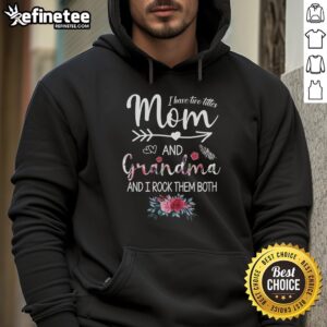 Pretty hoodie with 'Mom and Grandma' titles, featuring a floral design, perfect for celebrating family love.