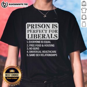 Top Prison is Perfect for Liberals Ladies Tee featuring a stylish design for progressive women.