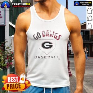 Stylish Top Go Dawgs Georgia Bulldogs baseball tank top showcasing school pride and team spirit for fans.