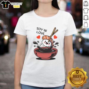 Pretty Soy In Love Ladies Tee featuring a stylish design and vibrant colors, perfect for casual outfits and soy lovers.
