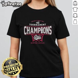 Premium Montana Grizzlies men's basketball 2026 Big Sky Conference Tournament Champions ladies tee shirt design.