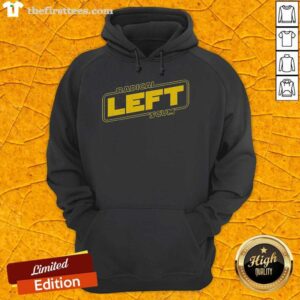 Official Radical Left Scum Star Wars logo hoodie with yellow border, political meme design for sarcastic statement lovers.