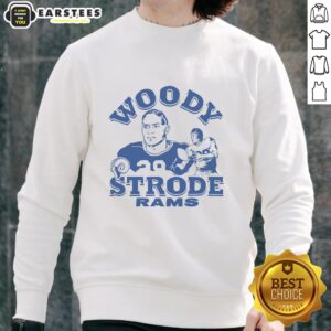 Alt Text: Awesome Los Angeles Rams Woody Strode sweatshirt featuring team colors and logo, perfect for game day style.