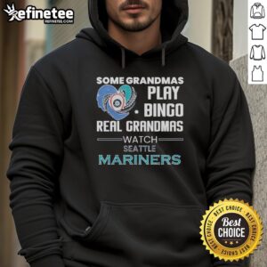 Original Seattle Mariners hoodie in diamond heart shape, perfect for grandmas who love bingo and baseball.