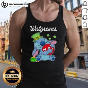 Original Stitch St. Patrick's Hug tank top featuring Walgreens logo, perfect for festive celebrations and casual wear.