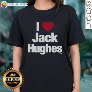 Nice I Heart Jack Hughes Ladies Tee featuring a stylish design for hockey fans supporting Jack Hughes.