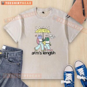 Premium Arms Length Frog and Toad Washed T-Shirt featuring vibrant frog and toad graphic on soft fabric.