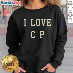Premium I Love C P Sweatshirt in cozy fabric, perfect for casual wear and showcasing your love for programming.