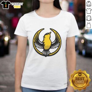 Premium Rebel Goldfinch Alliance Ladies Tee in vibrant colors, showcasing stylish design and comfortable fit for women.