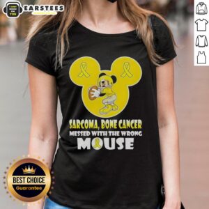Funny Mickey Sarcoma Bone Cancer Messed With The Wrong Mouse T-Shirt - Image 3