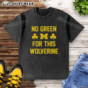 Original Michigan Wolverines No Green for This Wolverine washed t-shirt featuring classic logo and comfortable fit.