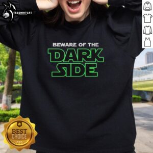 Official Seattle Seahawks Beware Of The Dark Side Sweatshirt featuring team colors and logo, perfect for fans.