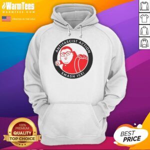 Antifascist Action 'Smash Ice' hoodie featuring bold graphics and a stylish design for activism and casual wear.