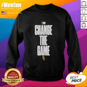 Official USC BHM Change The Game logo sweatshirt featuring bold graphics and a stylish design for fans.