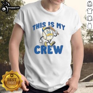 Alt Text: Top Milwaukee Brewers Baseball 'This Is My Crew' T-Shirt for fans, featuring team colors and logo, perfect for game day.
