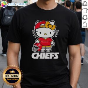 Alt Text: Hot Kansas City Chiefs Hello Kitty 2026 NFL Night T-Shirt featuring fun designs and vibrant colors for fans.