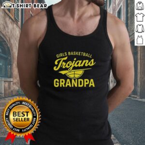 Original Girl Basketball Trojans Grandpa Tank Top featuring a vibrant design for stylish sports fans.