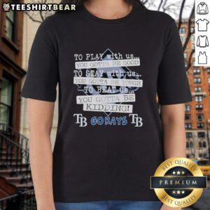 Pretty Go Tampa Bay Rays Ladies Tee showcasing fun baseball spirit and stylish design for passionate fans.