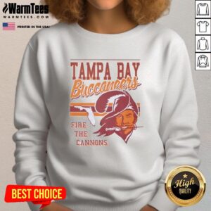 Nice Tampa Bay Buccaneers Fire The Cannons Spirit Script Sweatshirt in vibrant colors, perfect for fans and game day.