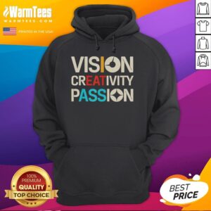 Official Vision Creativity Passion Graphic Art Hoodie showcasing vibrant design and artistic expression for fashion enthusiasts.