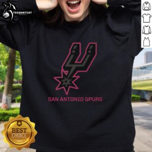 Alt Text: Stylish Premium San Antonio Spurs Highlight Reel Sweatshirt featuring team colors and logo, perfect for fans.
