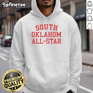 Alt Text: Original South Oklahoma All-Stars letter hoodie in stylish design, perfect for fans and comfort lovers.