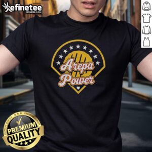Top Arepa Power Logo T-Shirt featuring a vibrant logo design, perfect for arepa lovers and food enthusiasts.